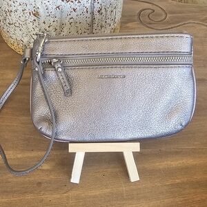 Liz Claiborne Silver Wristlet Clutch